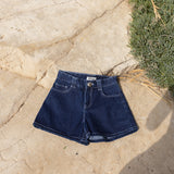 RIPPLE DENIM SHORTS