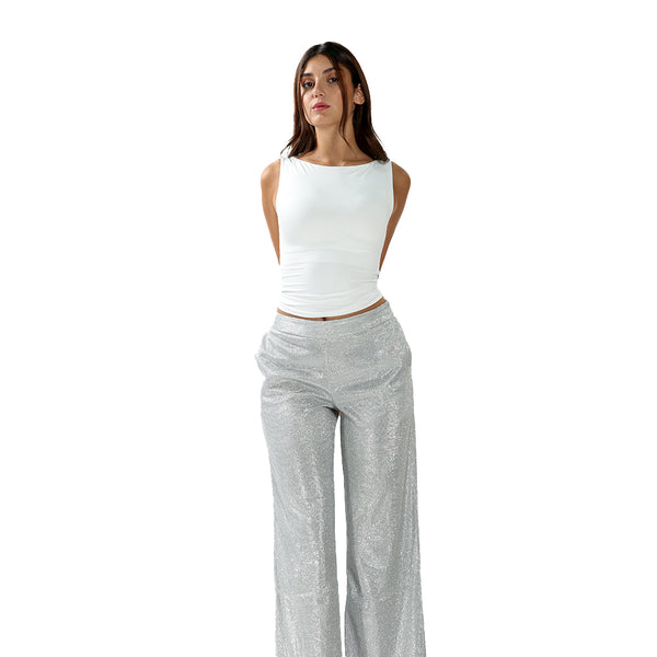 GLINT TROUSERS in silver