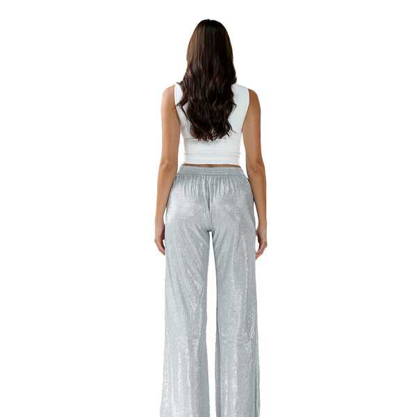 GLINT TROUSERS in silver